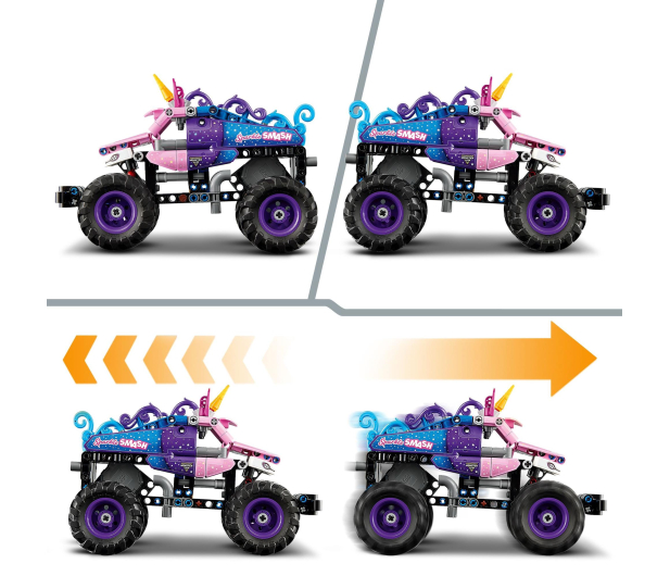 LEGO Technic 42220 Monster Jam Sparkle Smash z napędem pull-back - 1473446 - zdjęcie 7